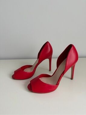 Charles & Keith Red Open-Toe Stiletto Heels